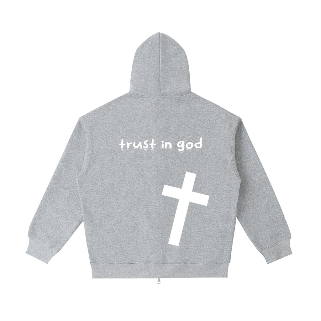 global trust in god zip up